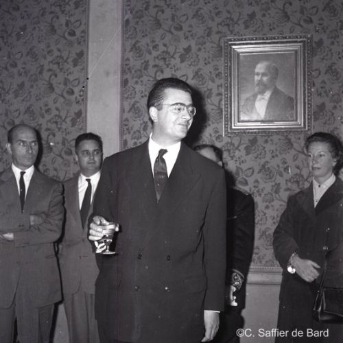 Félix Gaillard inaugure la Foire Exposition locale de Baignes.